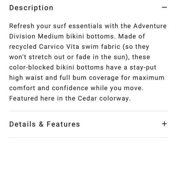 BILLABONG WOMEN’S A/DIV MEDIUM CEDAR SIZE SMALL UPF 50 BIKINI BOTTOMS NWT - Picture 6 of 7